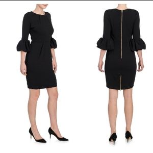 Betsy & Adam Flare-Sleeve Sheath Dress